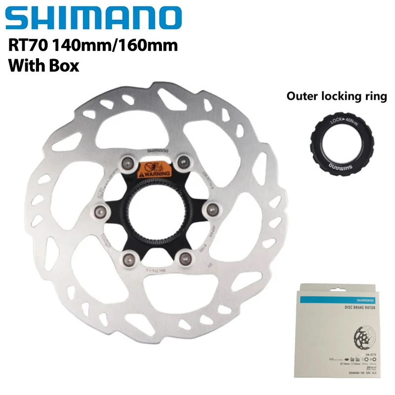 Фото Ротор дискового тормоза Shimano SM-RT70 140 мм 160 мм с внешним креплением Center Lock, технология Ice, в коробке, японский. №4