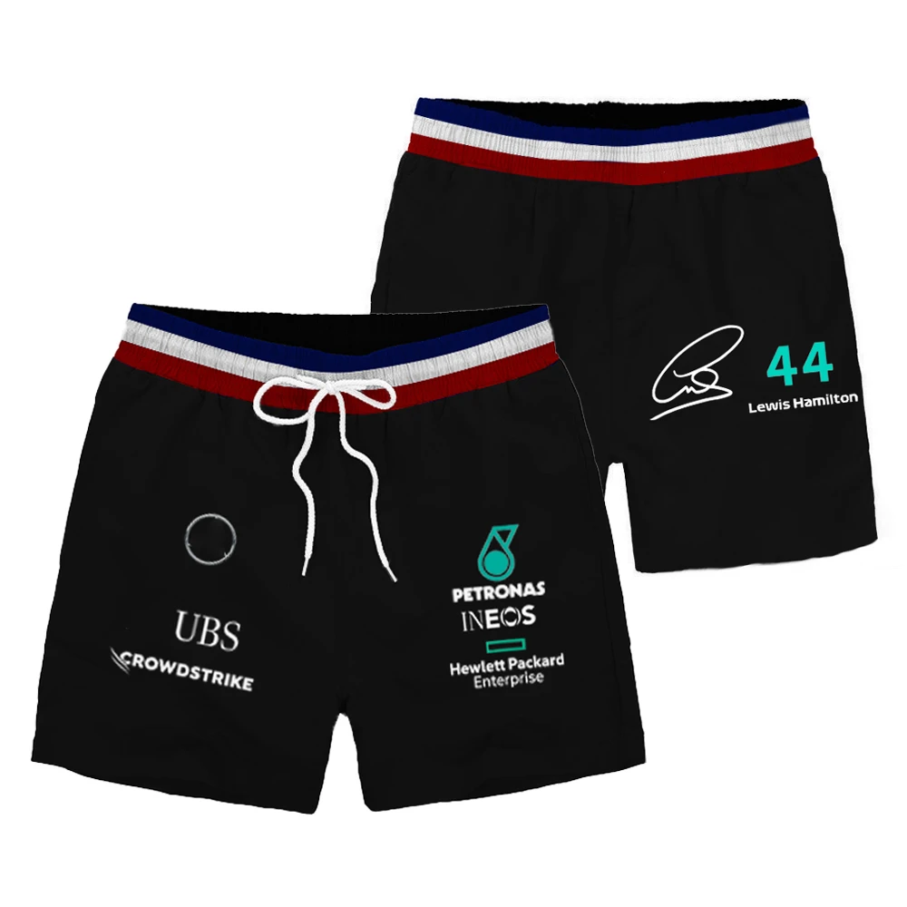 

F1 Summer 2022 New 63 George Russell Formula One Team Cooperation Peters 44 Lewis Fan Party Breathable Casual Shorts Oversize