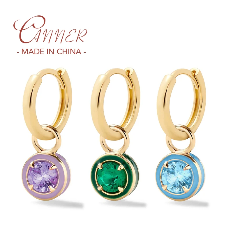 

Женские серьги-кольца из серебра 2023 пробы с разноцветной эмалью