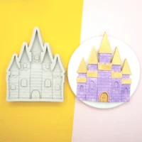 castle shape silicone mold fondant chocolate dessert mold baking tool resin gumpaste soap candle pastry resin clay resin mold