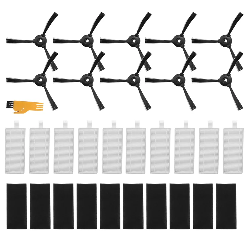 10 фильтров и боковых щеток для робота-пылесоса Lefant M201 T700 M520 M571 M501B M301