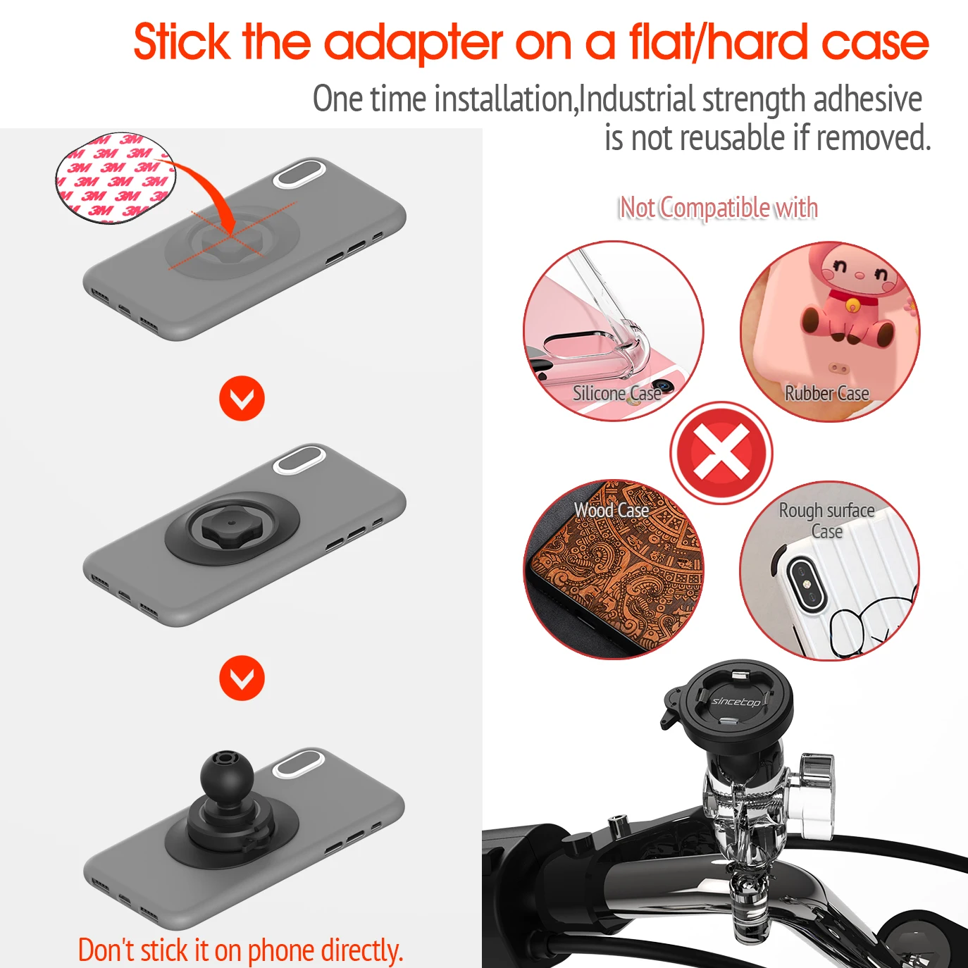 universal 1 inch ball motorcycle phone holder bike handlebar socket arm for moto quick mount clamp with ultra lock 2nd gen free global shipping