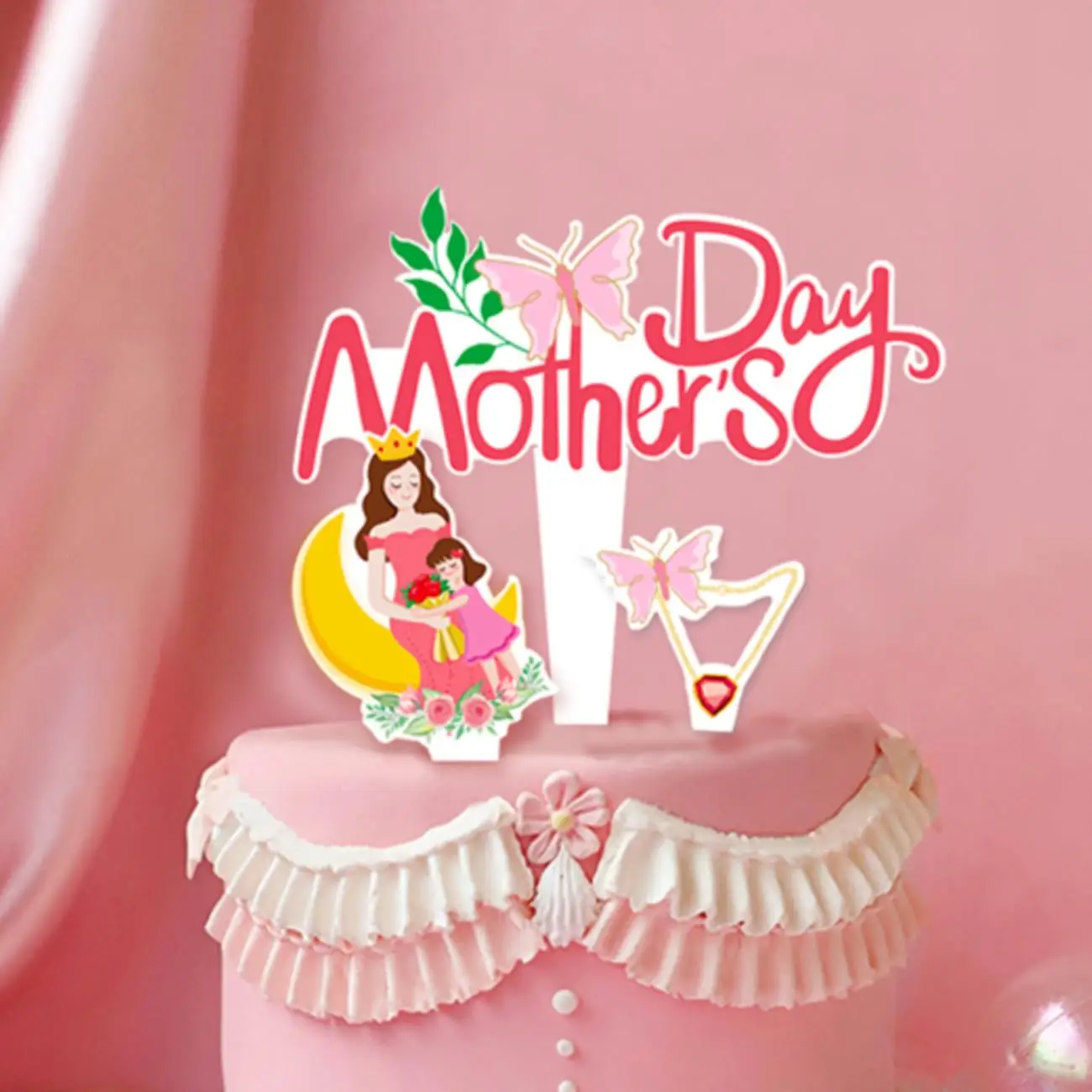 

6 шт., счастливый день матери, фотография торта на День Матери