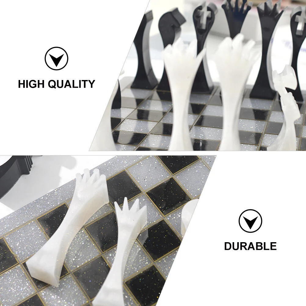 2 Pcs Chess Mold Pieces Resin Molds Silicone DIY Casting Moulds Gummy 3D Making Tray Candy