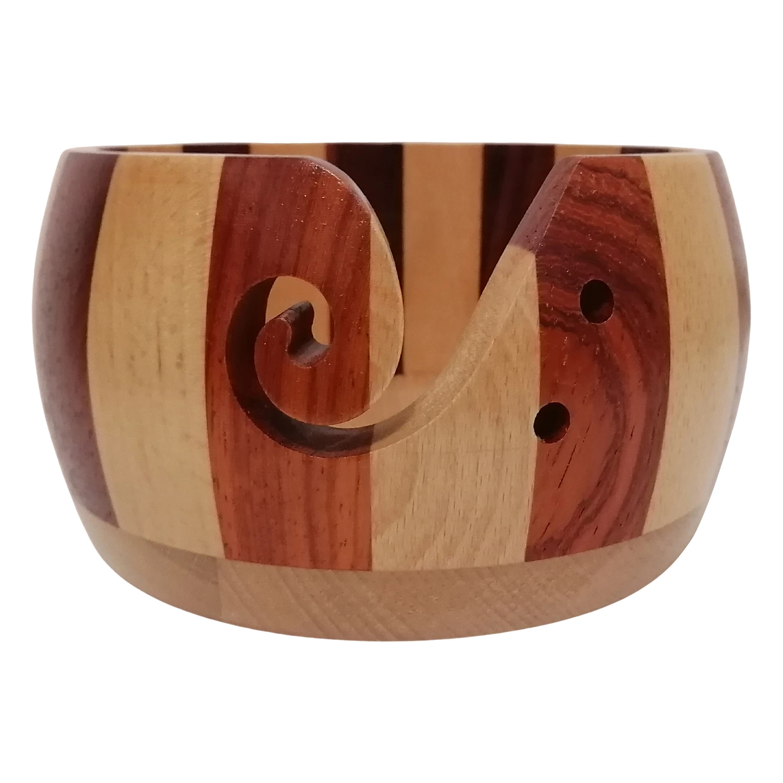 Деревянная миска из пряжи с крышкой органайзер для вязания крючком держатель