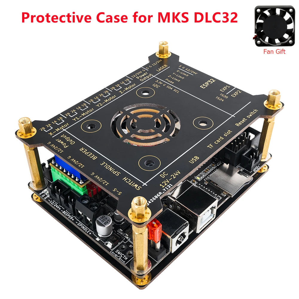 

Makerbase MKS защитный чехол, прозрачный чехол, защитный корпус, Пластиковый Акриловый Корпус для MKS DLC32 V2.1 GRBL панель управления