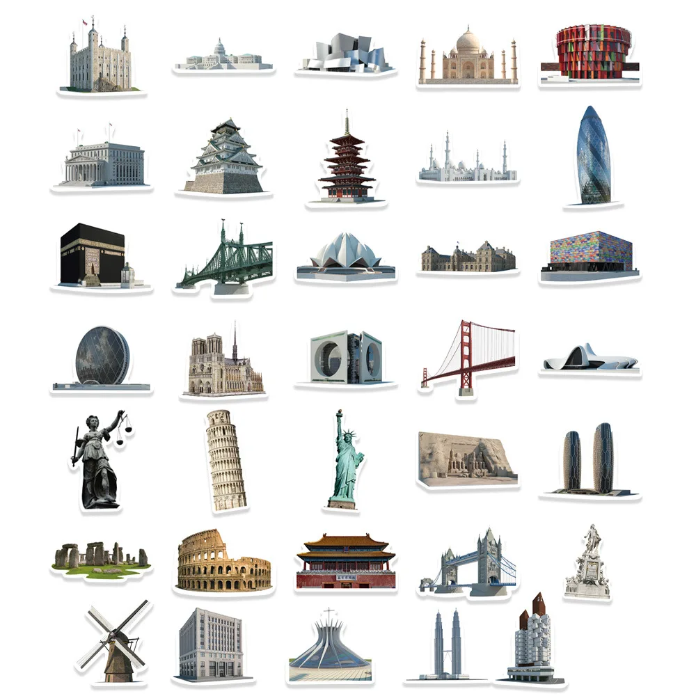 Рисунок 4 - Наклейки с изображением городов мира