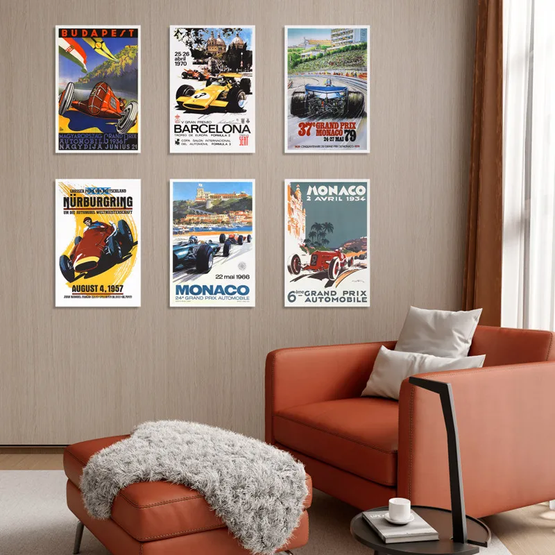 6 листов/комплект настенные наклейки в стиле ретро