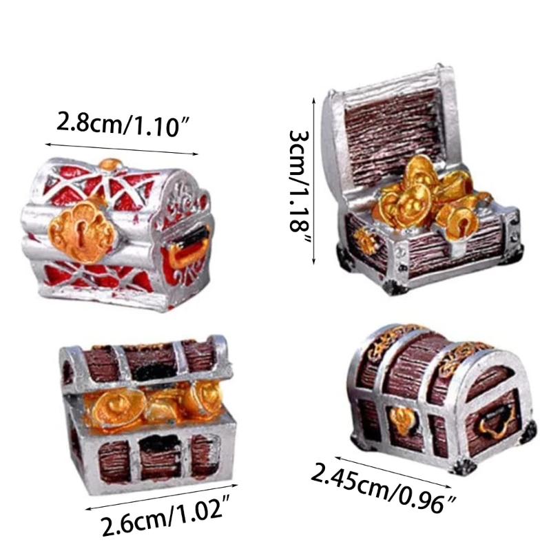 Аквариум маленькие сундуки с сокровищами модели украшения для аквариума