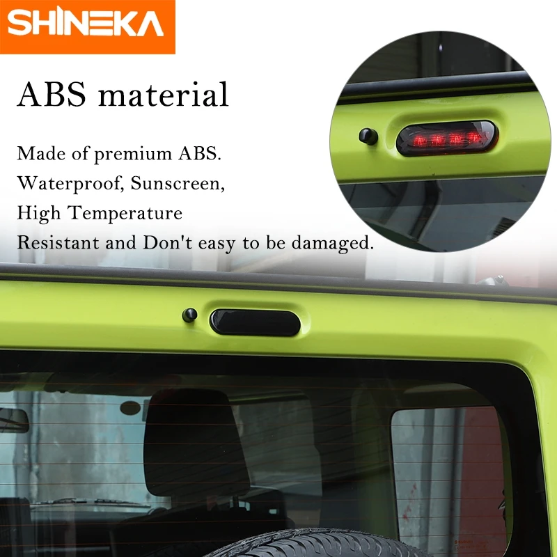 SHINEKA Car Stickers For Suzuki Jimny 2019 2020 2021 2022 ABS Rear High Brake Light Decoration Frame Cover Accessories |