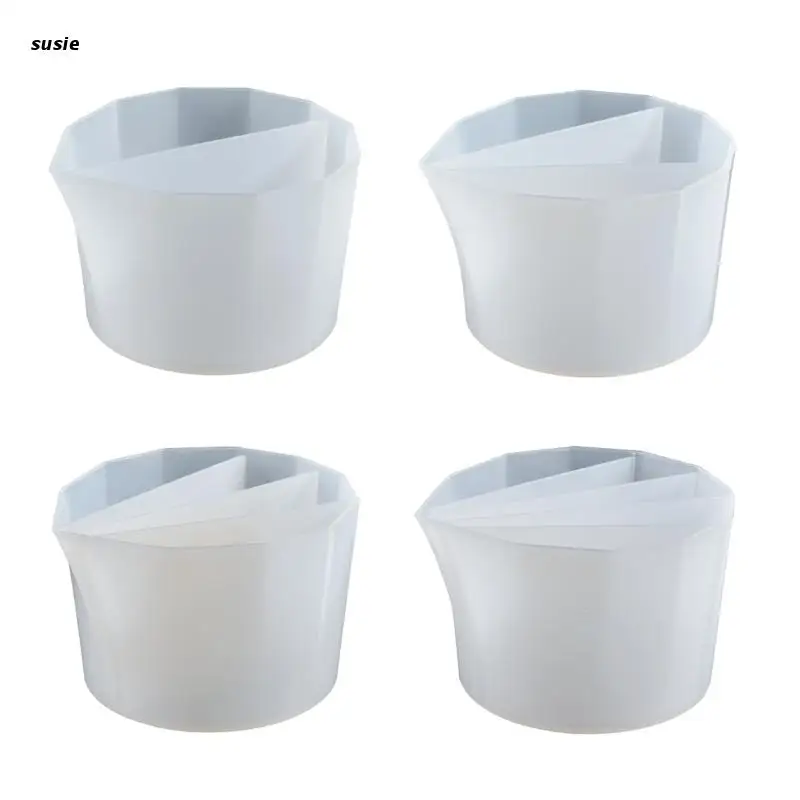 

X7YA Clear Silicone Epoxy Resin Mixing Cups Distribution Measuring Cup DIY Epoxy Resin Tools for Jewelry Making Hobby Craft