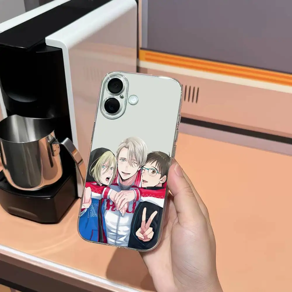 Фото Прозрачный противоударный чехол LOVE Y-Yuri on Ice для iPhone 17, 16, 15, 14, 13, 12, 11 Plus, Pro Max №3