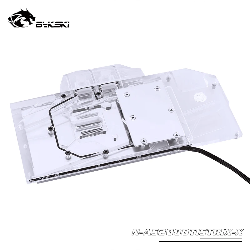 Водный блок Bykski для ASUS ROG STRIX-RTX2080TI-O11G-GAMING/Полностью покрывающий медный блок/светильник/совместимая оригинальная задняя панель Водный блок Bykski для ASUS ROG STRIX-RTX2080TI-O11G-GAMING/Полностью покрывающий медный блок/светильник/совместимая оригинальная задняя панель