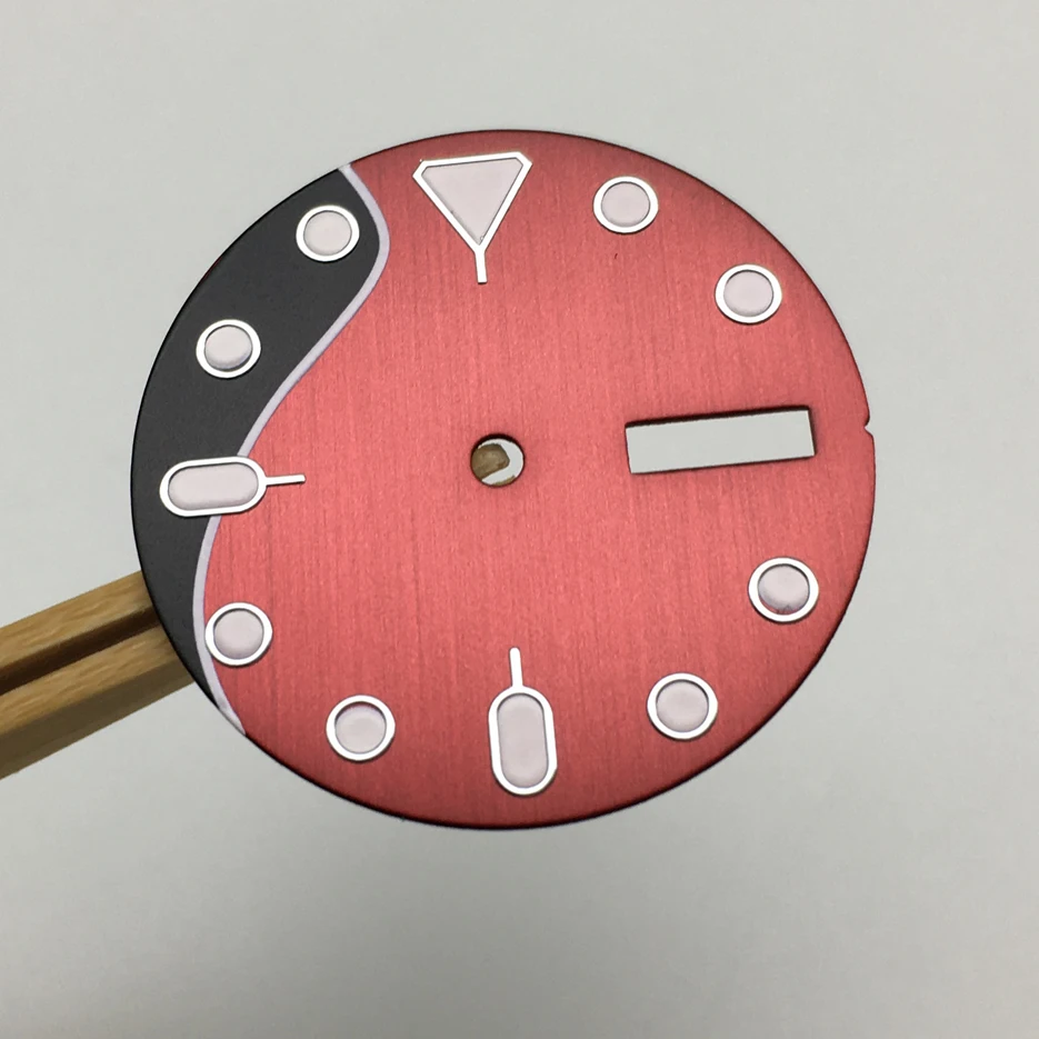 No Logo 28.5mm Watch Dial Substitute Modified Dial Luminous Literal for NH35A Movement BD2 Men Watch Accessories