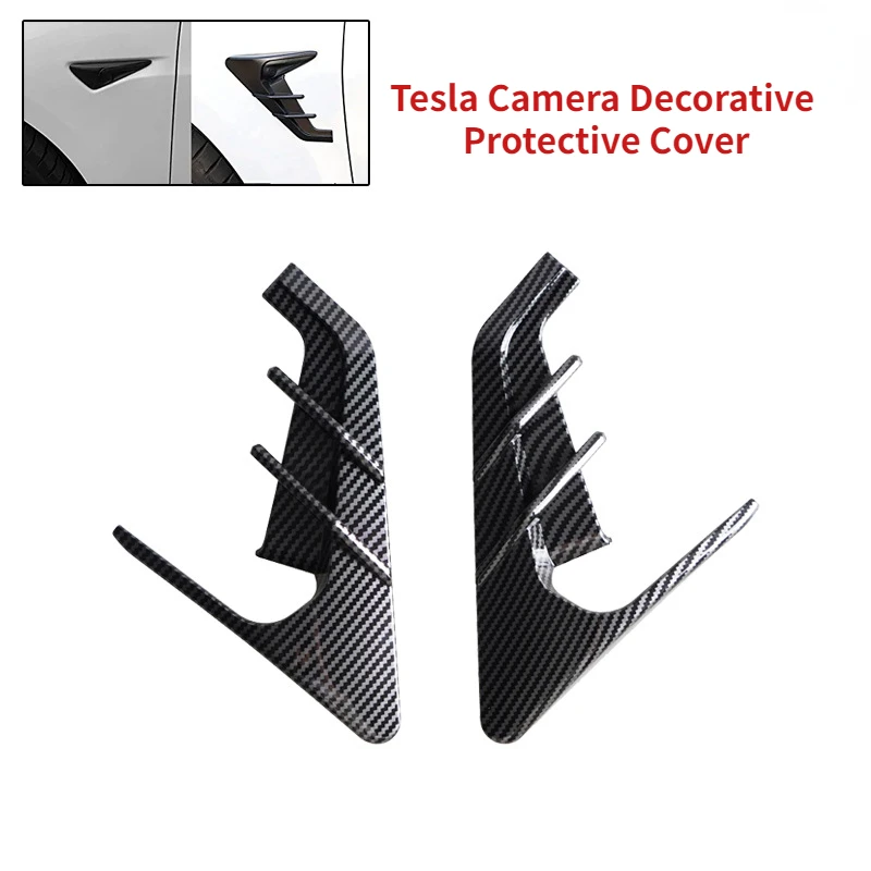 

For Tesla Model 3 Model Y Leaf Plate Thunder Side Marker Camera Protector Car Decoration