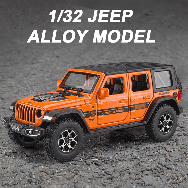 

1:32 Jeeps Wrangler Rubicon Alloy Off-Road Car Model Diecasts & Toy Vehicles Sound Light SUV Car Models Toys For Gifts