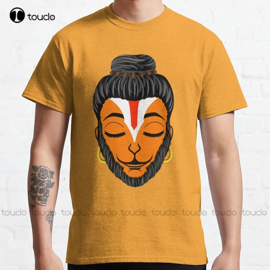 

Футболка Shri Hanuman Мужская классическая, хлопковая уличная простая винтажная Повседневная футболка в стиле Харадзюку, женская одежда, Xxxl
