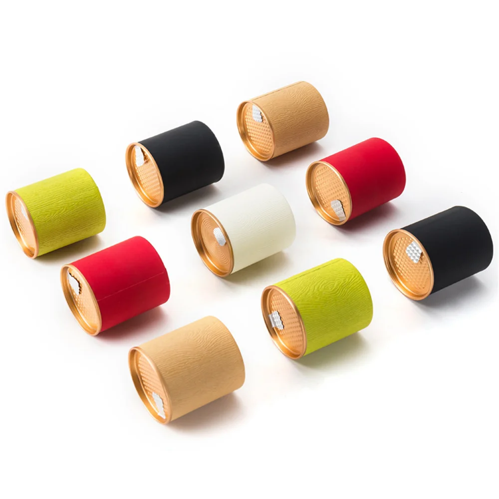 

Cylinder Brand Storage Box Large Capacity Round Container Food New Tea Packaging Tube Tea Can Candy Jar Kitchen Organizer