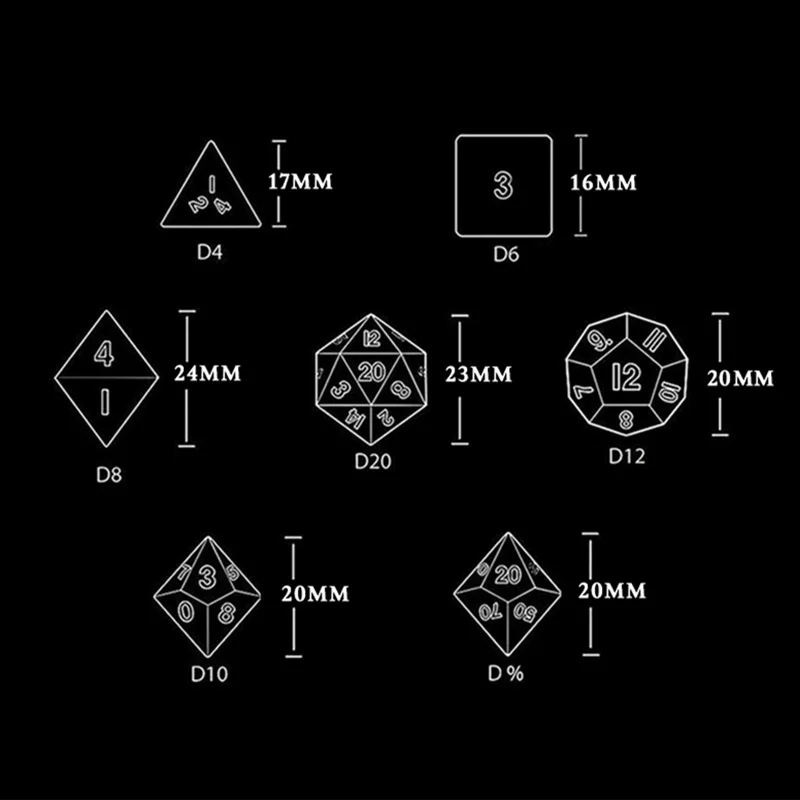 7 шт.компл. многогранные кости «Звездное небо» D&D COC Dice D4 D6 D8 D10 D% D12 D20 Настольные игры DND RPG (art.: 3920ccba64dac) - 3920ccba64dac