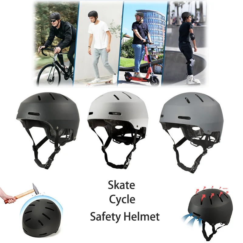 MONATA Safety Helmet Adult Teenager Electric Scooter Bicycle