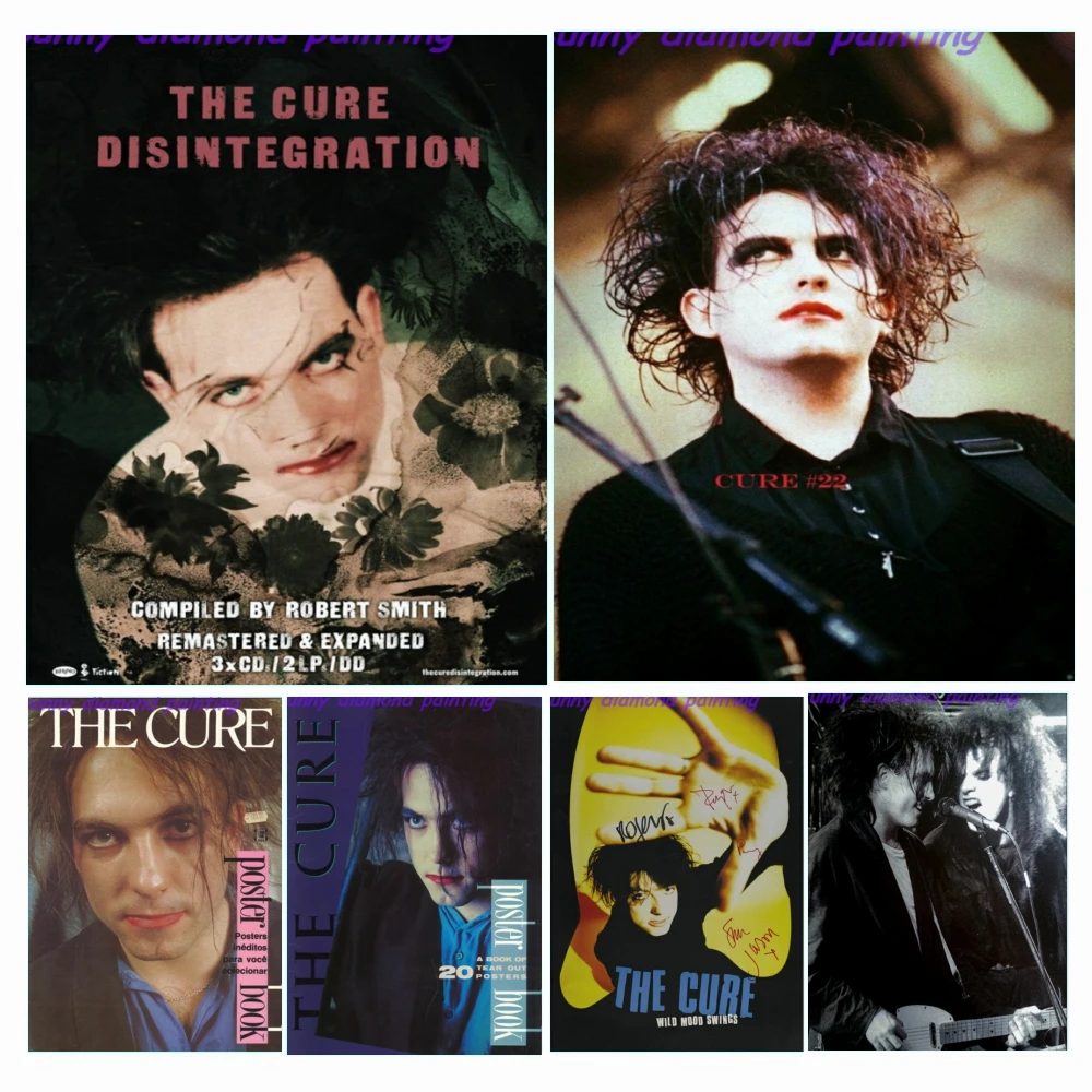 

The Cure рок-группа музыка звезда 5D алмазная живопись Новый постер Diy Полный Набор для вышивки крестиком домашний декор настенное искусство под...