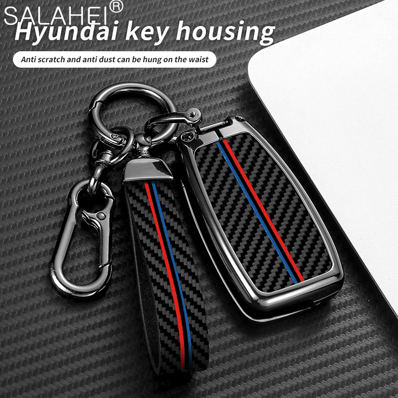 

Car Flip Key Case Cover Holder Shell For Hyundai Elantra Solaris Tucson I30 I35 I40 KONA Genesis Santa Fe Azera Auto Accessories