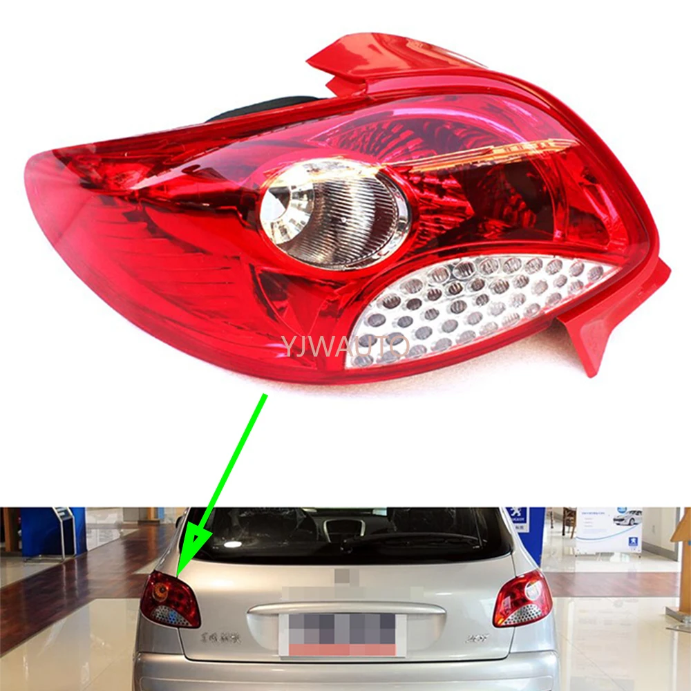 

Задний фонарь для Peugeot 207 2009 2010, Автомобильный задний фонарь, поворотный сигнал, стоп-сигнал, светодиодная сигнальная лампа для бамперсветильник