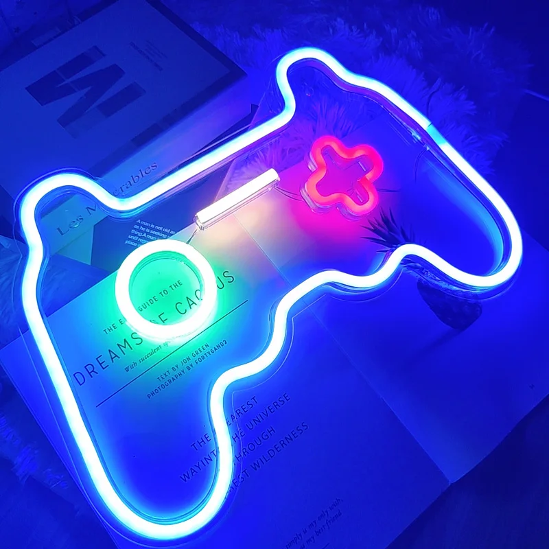 Game Shape Neon Light LED Neon Lamp USB Powered Neon Signs for Bedroom Children Gaming Zone Party Wall Holiday Decoration