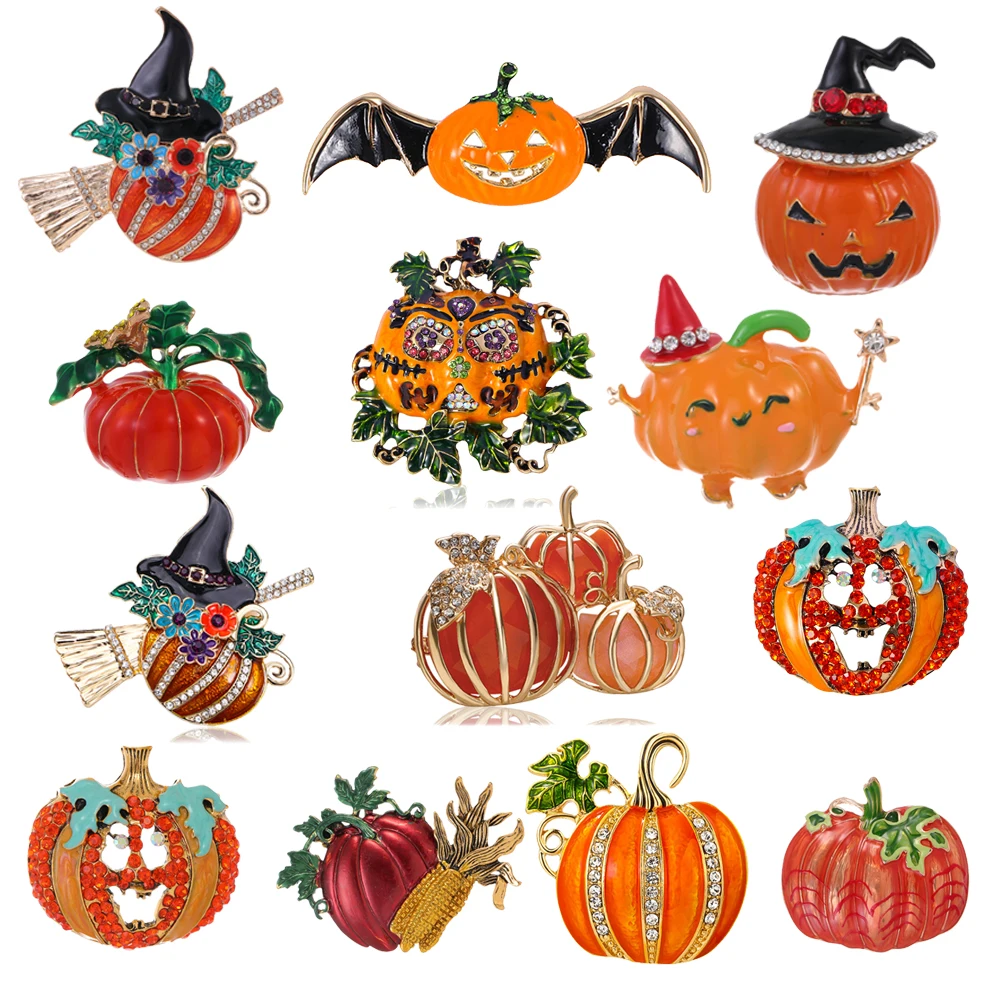 Хэллоуин Ужас Брошь С Овощами В Стиле Панк Искусственная Тыква Голова Булавка