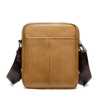 new mens and womens leather shoulder bag solid color simple mobile phone coin storage bag hot sale