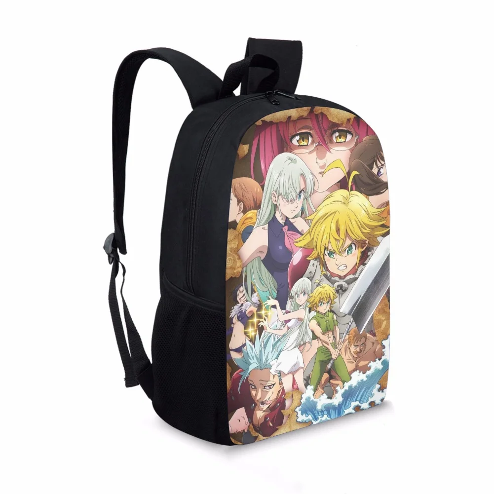Nopersonality Children Backpack School Portable Messenger Bag Anime Seven Deadly Child Student Back Bag Teenager Mochila Escolar