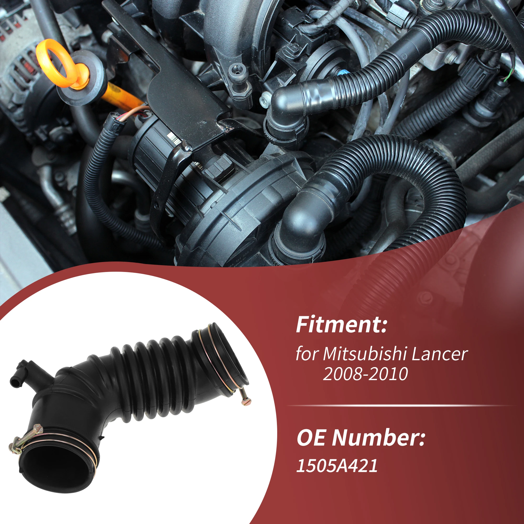 

Воздухозаборный шланг двигателя UXCELL для Mitsubishi Lancer 2008-2010, впускной канал No 1505A421