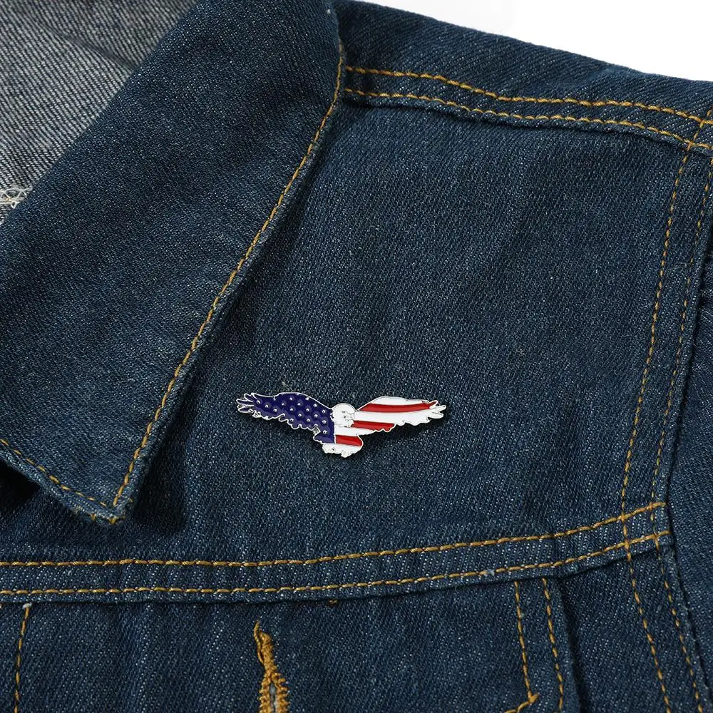 

Eagle Brooch American National Map Flag Brooch Usa Flag Pin Country Badge Lapel Pin Travel for Men Backpacks Accessories Gift