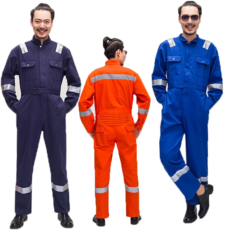 

Siamese Working Overalls Suit Men Women Mechanical Overalls Tooling Workshops Factory Reflective Strip Working Uniform Plus Size