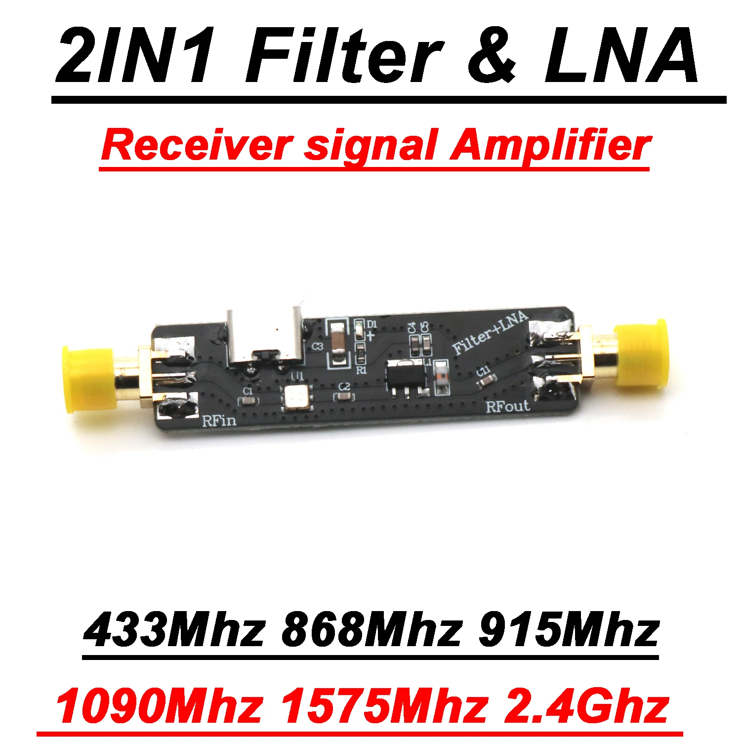 

SAW BPF Filter & LNA Усилитель сигналов DykbRadio