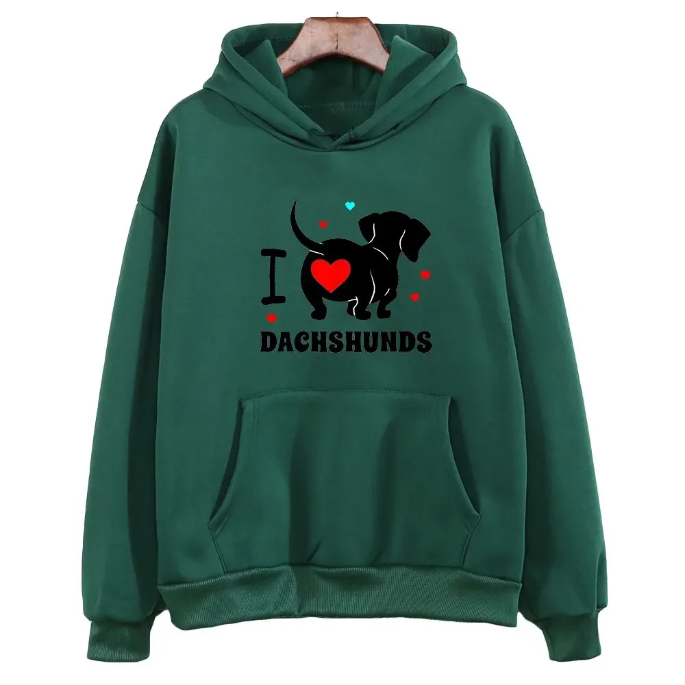 

Худи мужское/женское с принтом «Я люблю таксу»