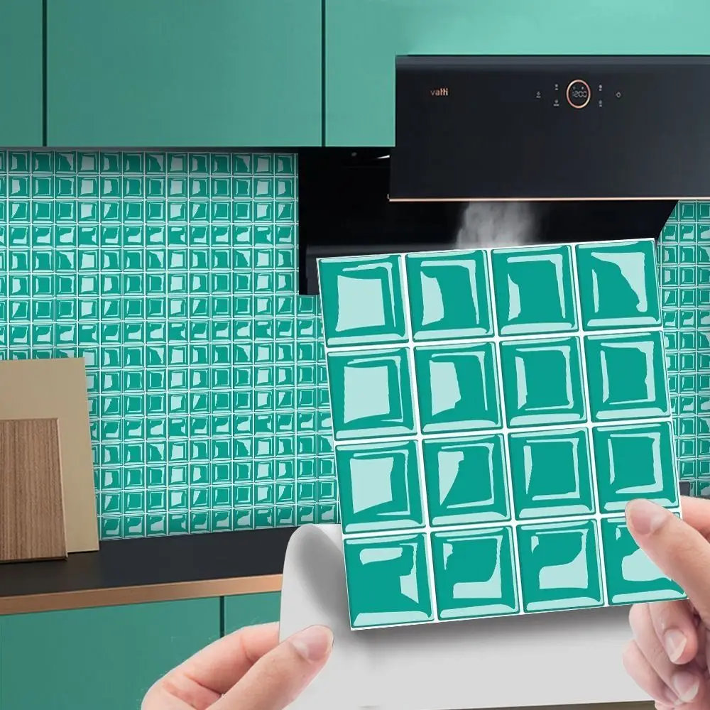 10 шт. 10x10 см мозаичная плитка настенная наклейка ПВХ 3D мозаика хрустальная