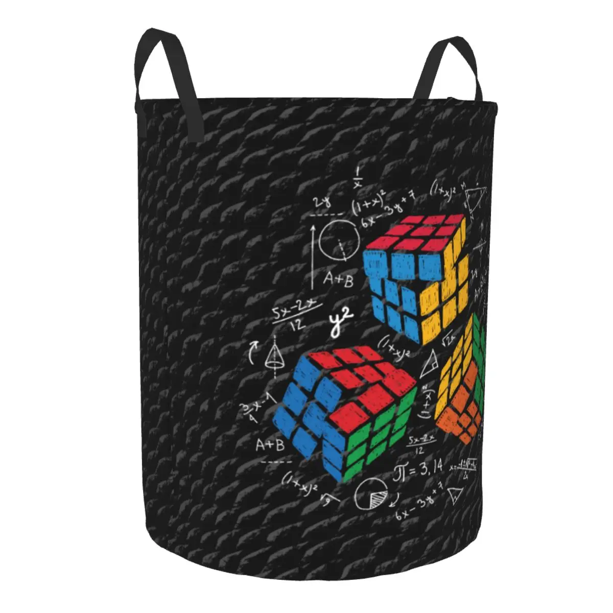 Изготовленная на заказ математическая корзина для белья в виде куба Рубика