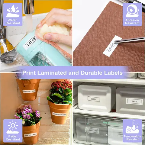 5 Pack Tz Tape 6/9/12 мм Tze-231 Водонепроницаемая лента Tze Label, совместимая с принтером Brother P touch и принтером для изготовления этикеток D210S