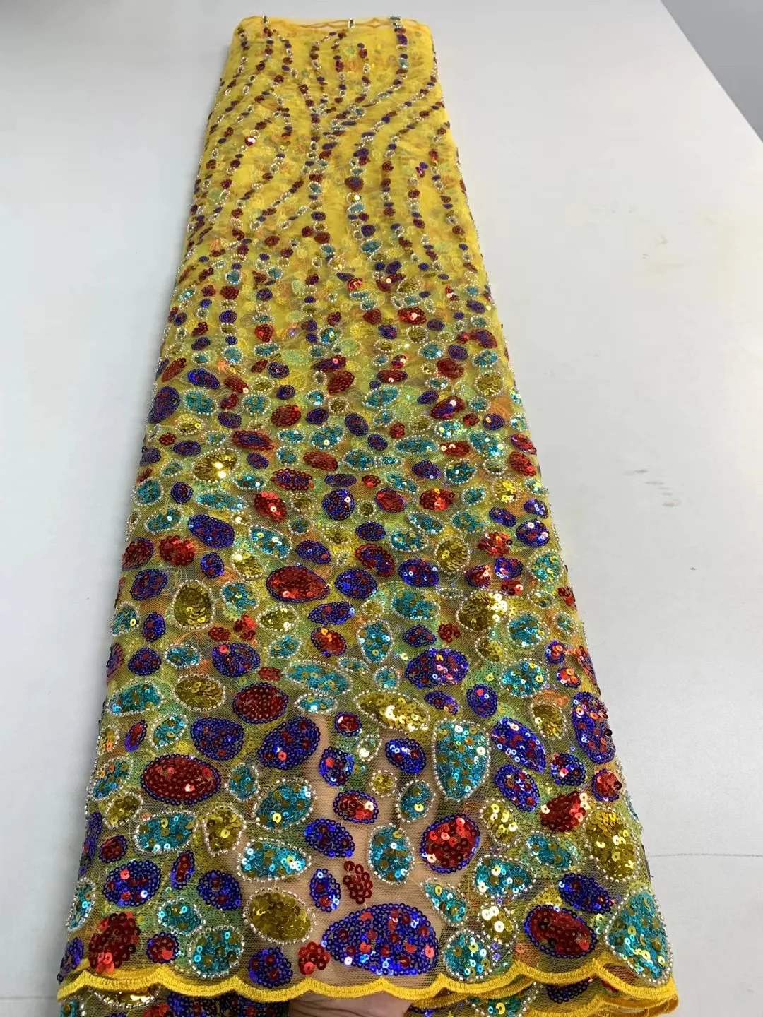 

Французская Роскошная модная Тюлевая кружевная ткань с жемчугом в африканском стиле высокого качества для свадебного вечернего выпускного платья