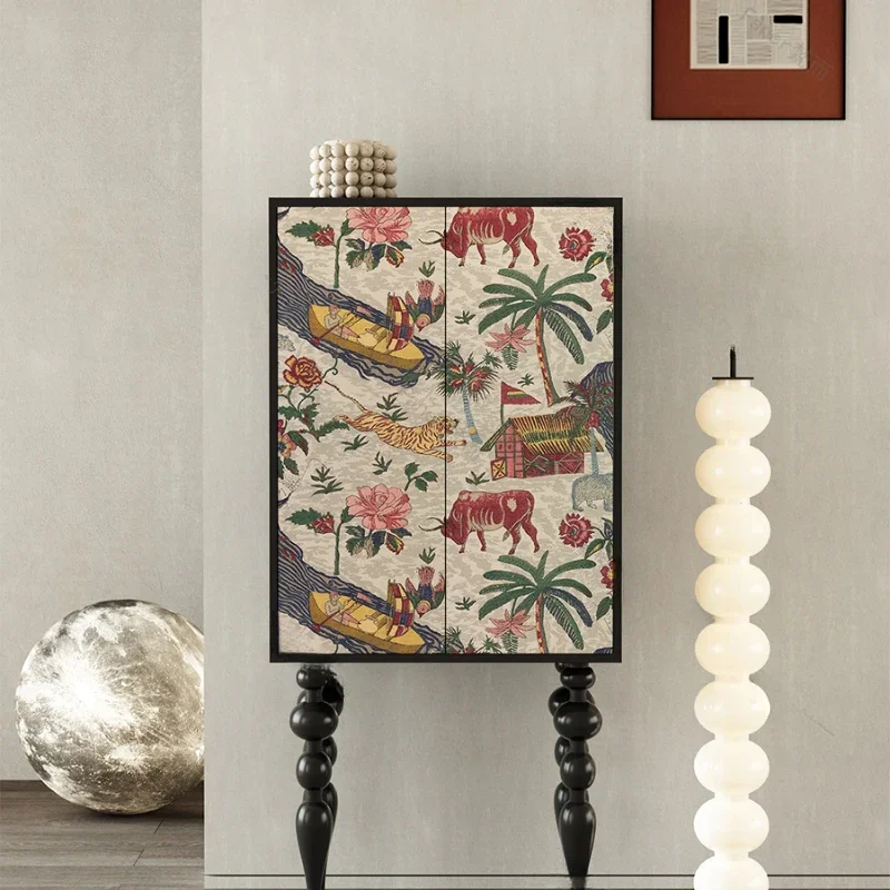 Средневековый крем ветер гостиная спальня шкаф из массива дерева встроенное