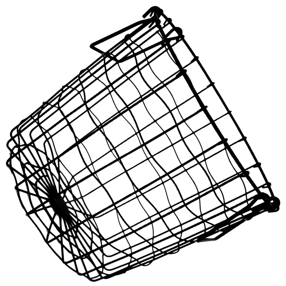 

Versatile Laundry Basket Multipurpose Hollow-out Basket Sundries Holder Mesh Basket Black metal