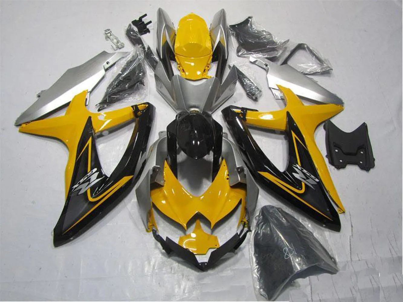 

ABS Plastic Injection yellow silver Motorcycle Bodywork Fairings Kit For Suzuki GSXR 1000 GSXR1000 07 08 2007 2008 K7 Fairing