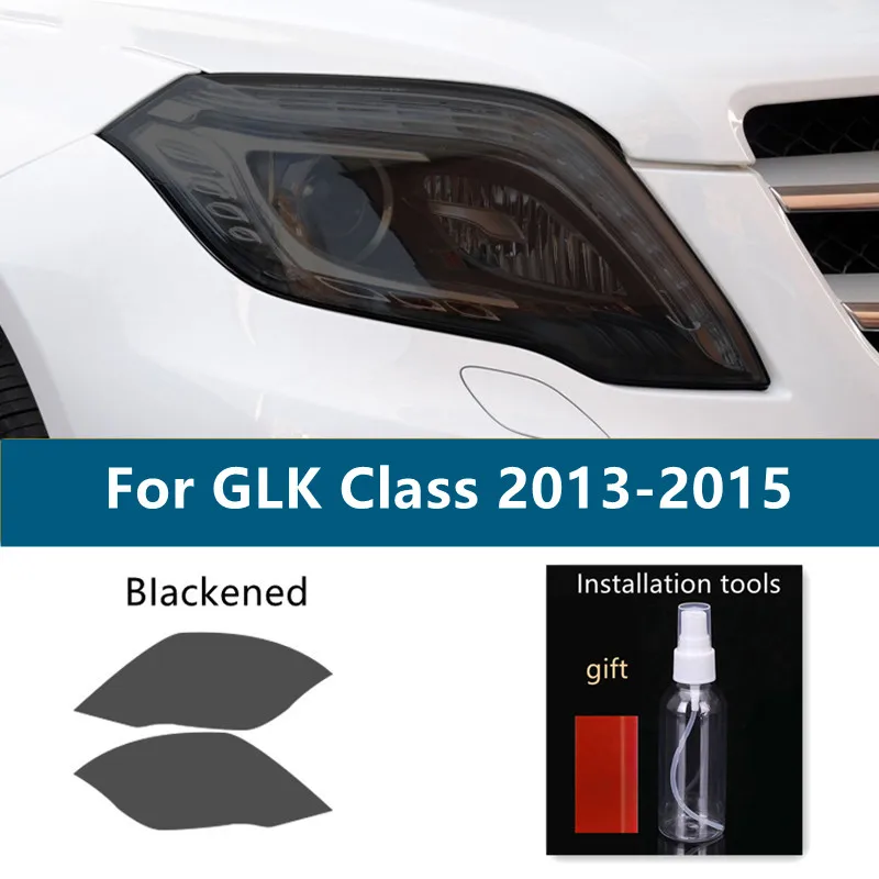 

Защитная Затемняющая пленка для передних фар автомобиля, дымчато-черная прозрачная наклейка из ТПУ для Mercedes Benz GLK Class X204 2013 2014 2015