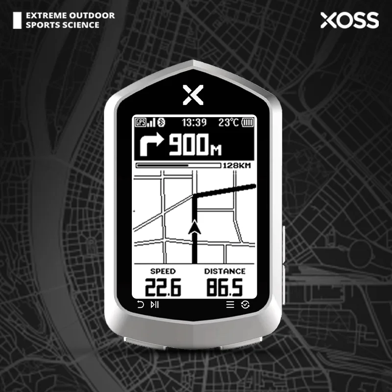 XOSS NAV Plus Беспроводной велосипедный компьютер Bluetooth ANT + Датчик сердечного ритма