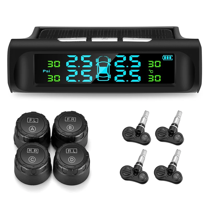 

Солнечная умная автомобильная зарядка, цифровой ЖК-дисплей, автомобильные системы сигнализации безопасности