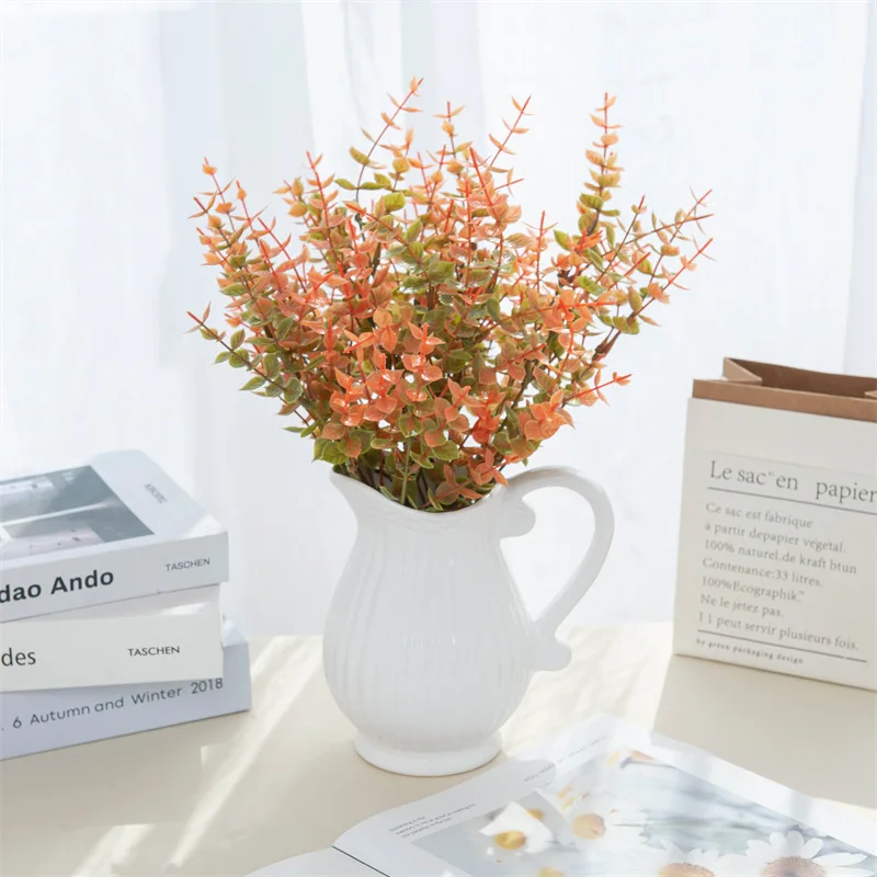 

35cm Autumn Eucalyptus Small Lotus Plastic Making Money Leaf Fake Flower Water Grass Decoration Artificial Plant