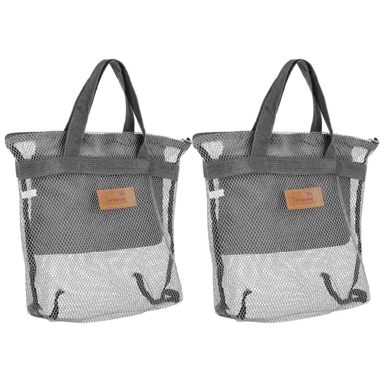 

2pcs Bathroom Mesh Shower Bag Travel Shower Travel Shower Caddy Hanging Makeup Organizer for Girls Ladies Home