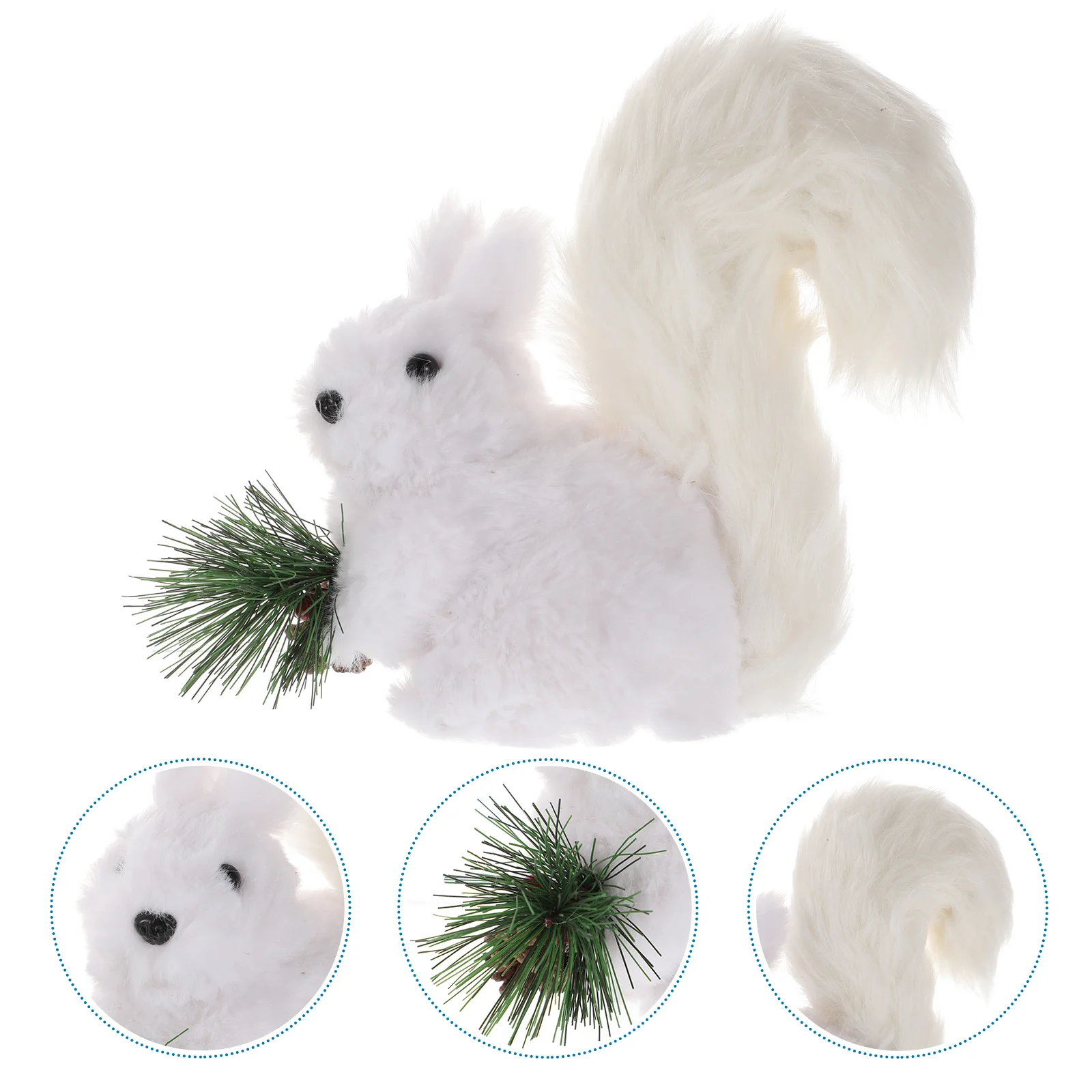 

Squirrel Wooden Christmas Ornament Figurines Figurine Animals Decor Statue Model Figure Miniature Plush Simulated Decoration