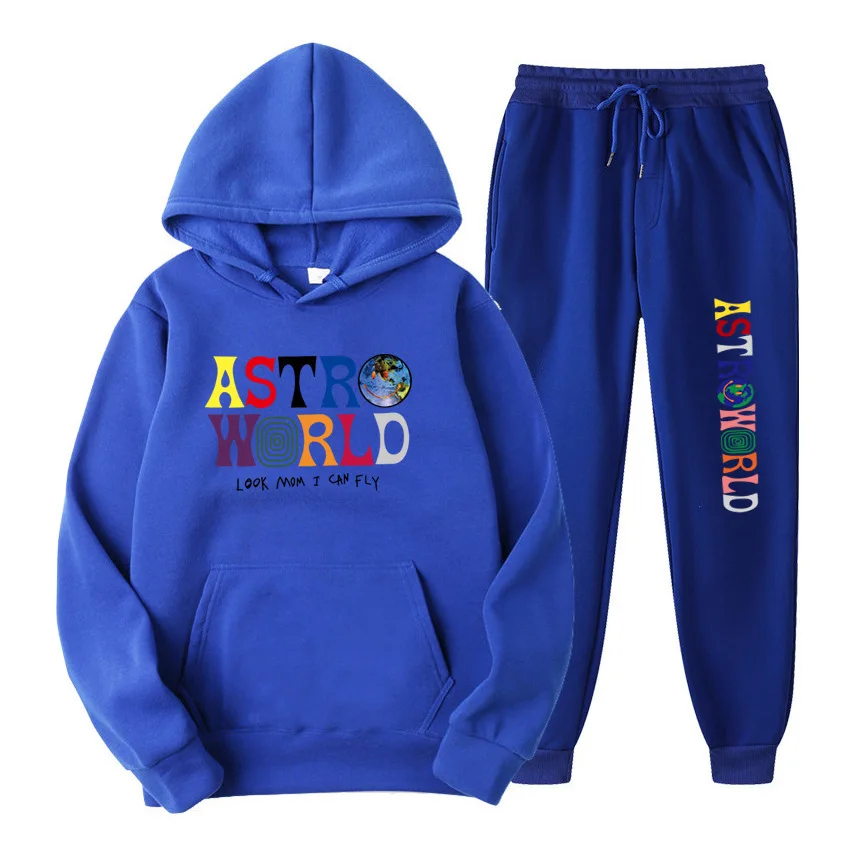 Hip Hop Rap Singer Hoodie Street Astroworld Hooded Sweatshirt Premium Printed Men's Women's All Cotton Harajuku Hoodie Set
